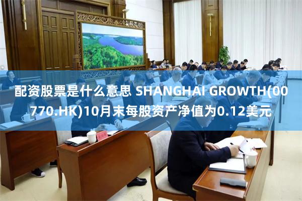 配资股票是什么意思 SHANGHAI GROWTH(00770.HK)10月末每股资产净值为0.12美元