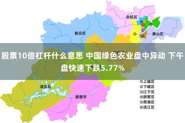 股票10倍杠杆什么意思 中国绿色农业盘中异动 下午盘快速下跌5.77%