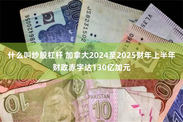 什么叫炒股杠杆 加拿大2024至2025财年上半年财政赤字达130亿加元