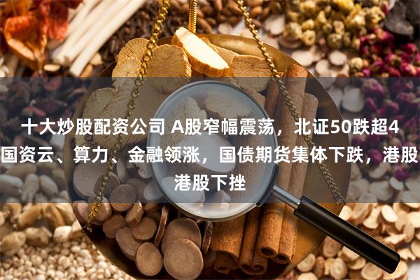 十大炒股配资公司 A股窄幅震荡，北证50跌超4%，国资云、算力、金融领涨，国债期货集体下跌，港股下挫