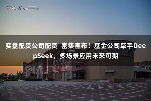 实盘配资公司配资  密集宣布！基金公司牵手DeepSeek，多场景应用未来可期